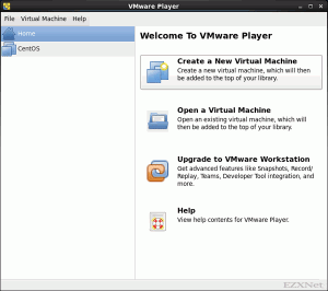 新しくゲストOSをインストールするのでCreate a New Virtual Machineをクリックします。
