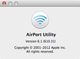 Appearance AirPort Utility version on your screen.