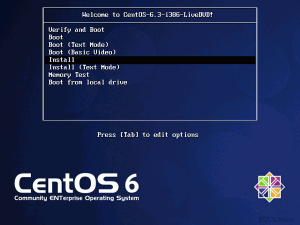 CentOSのbootメニュー