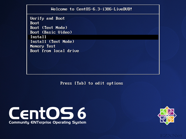 CentOSのbootメニュー