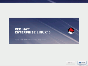 Red Hat Enterprise Linux 6のスプラッシュ画面です。