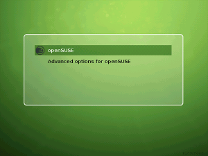 openSUSE起動選択画面