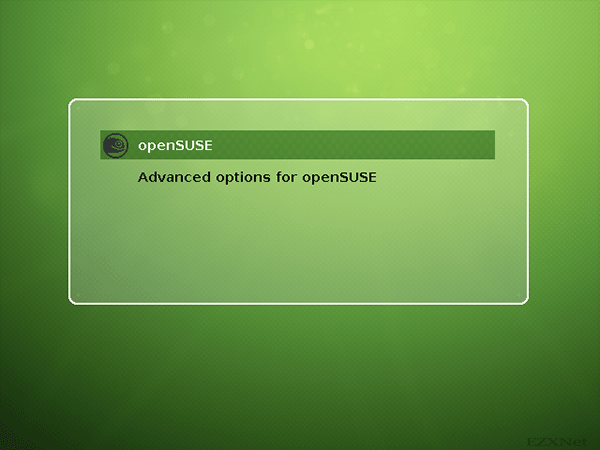 openSUSE起動選択画面