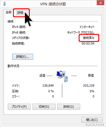 VPN接続の状態