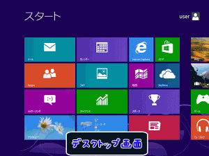 Windows8スタートメニュー画面