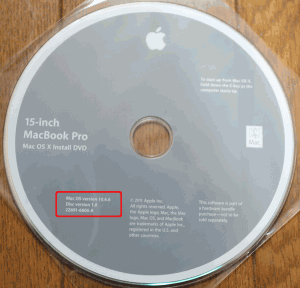 MacOS10.6のインストールディスク