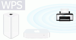 AirMacベースステーションをWPS機能で無線LAN機器を接続する